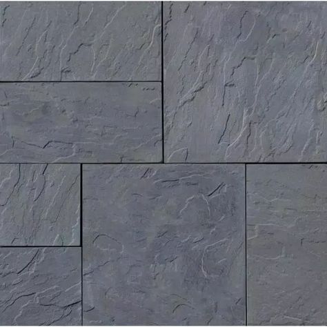 Concrete Pavers - Pavers - The Home Depot Grey Pavers, Pavers Patio, Patio Blocks, Natural Stone Texture, York Stone, Colorful Patio, Pallet Patio, Concrete Products, Stone Concrete