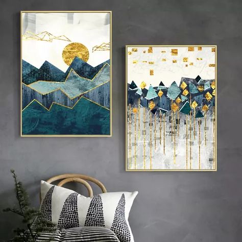 Wall Art Apartment, Garden Wall Designs, Art Apartment, Scandinavian Wall Art, Mountain Canvas, Scandinavian Wall, Nordic Wall, Art Minimaliste, Garden Wall Art