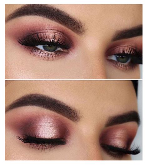 Pink Wedding Makeup, Natural Photoshoot, Festival Eye Makeup, Rosa Make-up, Mauve Makeup, Rose Gold Eye Makeup, Glam Eye Makeup, Pink Smokey Eye, Wedding Hairstyles And Makeup