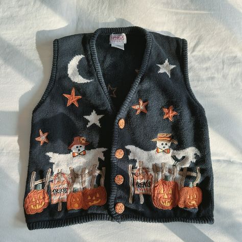 ⭐️ SOLD AT PRE-BIN ⭐️ Vintage PBJ sport Halloween sweater vest Size S $45 Comment “I want it” or dm me if you would like to buy this sweater 🖤 Christmas Sweater Vest Outfit, Halloween Vest, Sports Halloween, Vintage Christmas Sweater, Sweater Vest Outfit, Halloween Clothes, Vintage Christmas Sweaters, Christmas Sweater Vest, Halloween Sweater