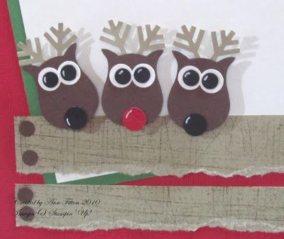 Handmade Cards Christmas, Owl Punch Cards, Owl Cards, Paper Punch Art, Punch Art Cards, Reindeer Card, Punch Ideas, Owl Punch, Owl Card