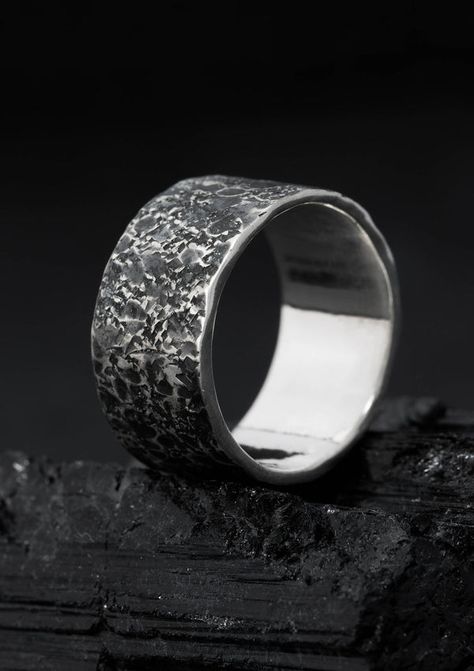 Shadow Side, Bark Ring, Yew Tree, Tree Bark Texture, Ancient Tree, Nature Drawing, Textured Ring, Tree Bark, Engagement Rings For Men