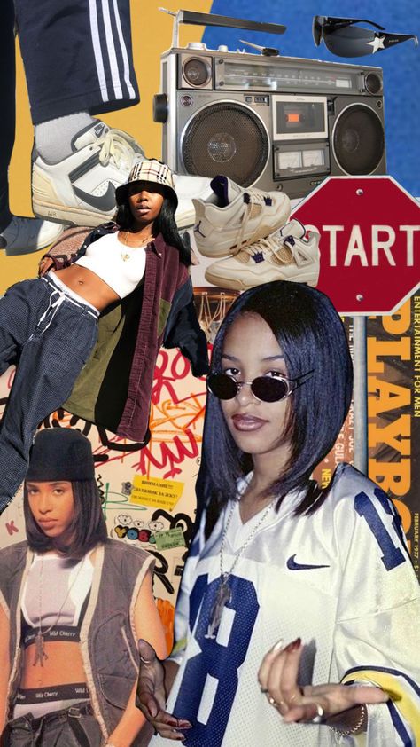 Vintage Hiphop Outfit, 80s Sports Aesthetic, 80s Hiphop Outfit, Early 2000s Aesthetic Hip Hop, Hip Hop Moodboard, 2000s Hiphop Aesthetic, 90’s Hip Hop Aesthetic, Hiphop Aesthetic Outfit, 90s Hiphop Outfit Women