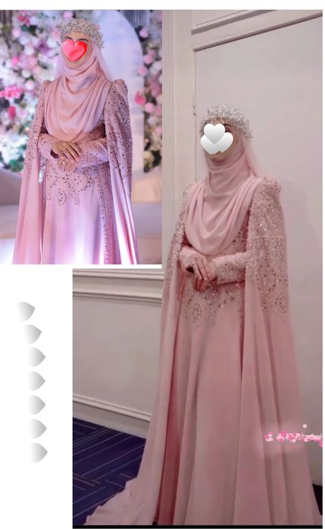 New Latest Dress, Niqabi Bride, Modesty Dress, Abaya Collection, Muslimah Wedding Dress, Wedding Dress Sketches, Muslimah Wedding, Long Frock Designs, Bridal Hijab