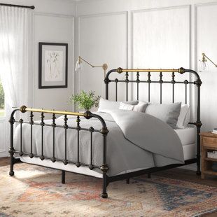 Black Iron Beds, King Metal Bed, Colonial Bedroom, Wrought Iron Bed Frames, Black Metal Bed, Wrought Iron Bed, Bed Metal, Spindle Bed, Iron Bed Frame