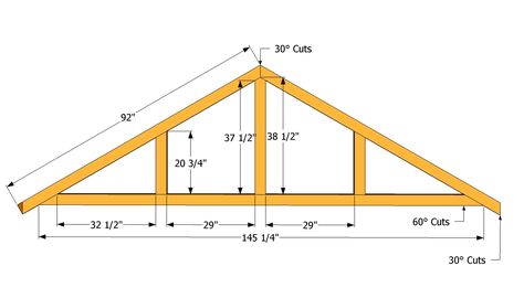 Roof trusses plans 12x16 Shed, Building A Shed Roof, Shed Plans 12x16, Roof Truss Design, Build A Shed, Wood Shed Plans, Shed Construction, Large Sheds, Shed Building Plans