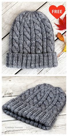 Cable Hat Pattern Free, Mens Hat Knitting Pattern, Cable Knit Hat Pattern, Hat Free Knitting Pattern, Cabled Hat Pattern, Summer Poncho, Beanie Knitting Patterns Free, Knit Beanie Pattern, Aran Knitting Patterns