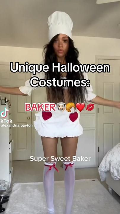 TikTok · Romina Chiodi❤️‍🩹 Baker Costume, Unique Halloween Costumes, Unique Halloween, Super Sweet, S Video, Halloween Costumes, Halloween