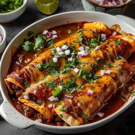 Cozy Mexican Food, Carne Asada Wet Burrito Recipe, Beef Birria Enchiladas, Birria Enchiladas Recipe, Birria Enchilada Casserole, Mexican Food Thanksgiving, Mexican Meat Dishes, Quest Birria Tacos, Birria Tamales Recipe