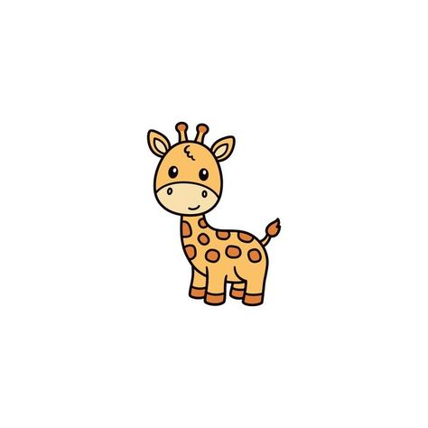 Giraffe Doodle, Giraffe Cartoon, Giraffe Drawing, Cute Giraffe, Easy Drawings Sketches, Baby Giraffe, Sketches Easy, Drawing Sketches, Easy Drawings