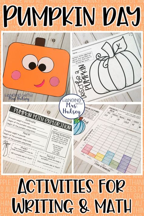 Fun fall and pumpkin themed ideas for the classroom. Plus: fall bulletin board ideas, pumpkin math activities, free fall craftivities, and ideas for a pumpkin day! Pumpkin Classroom Ideas, Family Tree Bulletin Board, Pumpkin Themed Activities, Fall Craftivity, Bar Graphs Activities, Pumpkin Math Activities, Descriptive Writing Activities, Predicting Activities, Pumpkin Day