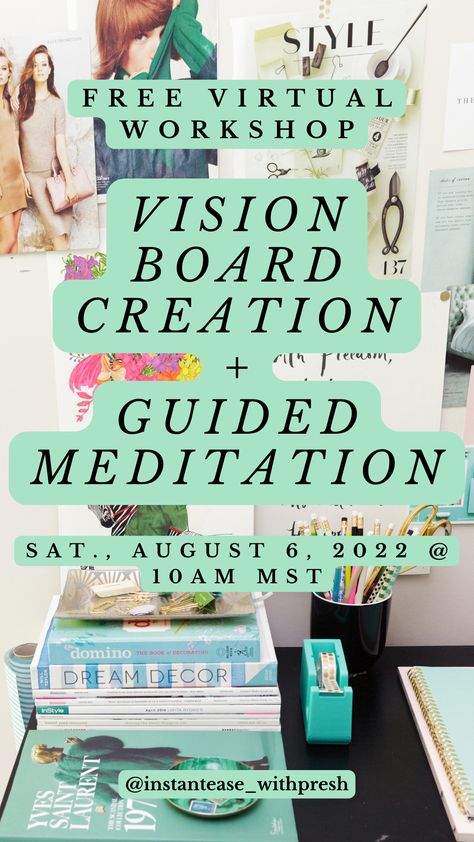 Join us on our virtual Zoom workshop where we'll teach you how to manifest your vision and make it come to life! #freeworkshop #selfdevelopment #visionboard #guidedmeditation Virtual Vision Board, Vision Board Workshop, Cold Medicine, Skin Natural Remedies, Cold Remedies, Lose 40 Pounds, Meditation Practices, Manifestation Affirmations, How To Manifest