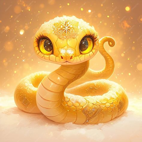 Premium Photo | 2025 snake with a heart on its head is sitting on a snowy surface The snake is golden and has a gold necklace around its neck Pics Of Snakes, Cartoon Snake, Snake Illustration, Colorful Snakes, Chinese New Year Design, Back Tattoos For Guys, Cute Snake, Snake Art, African Art Paintings