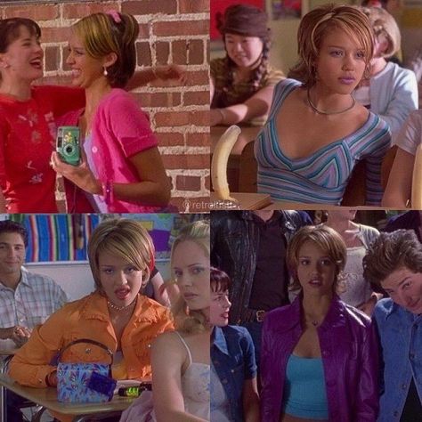 Kirsten’s outfits in Never Been Kissed. Which one’s your favourite? • Never Been Kissed PG ‧ 1999‧ 1h 47m • #jessicaalba #movie #movies #outfit #outfits #1999 #90s #1990s Do you like Kirsten’s wardrobe? Never Been Kissed Outfits, Never Been Kissed Movie, 1999 Outfits, Kiss Outfits, Never Been Kissed, Movie Outfits, 20th Century Fashion, 90s Movies, Movies Outfit