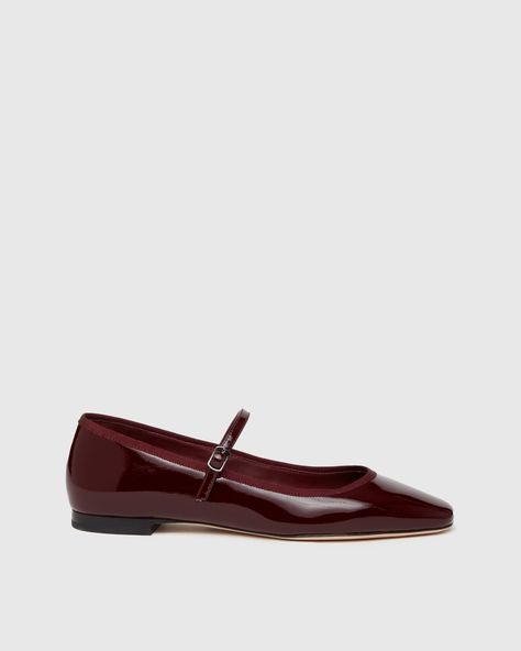 Jolie Flat - Oxblood Patent Leather Oxblood Red, Classic Outfit, Men's Watches Luxury, 2024 Style, Men Store, Black Ballet Flats, Mary Jane Flats, Fabric Gift Bags, Outfit Combinations