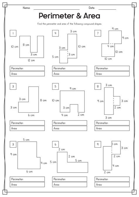 Area Math Worksheets, Area And Perimeter Worksheets Grade 5, Compound Shapes, Measure Angles, Area And Perimeter Worksheets, Geometry Angles, 7th Grade Math Worksheets, Perimeter And Area, Angles Worksheet