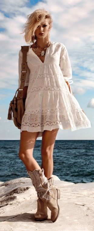 Boho Chic Boho Mode, Boho Styl, Fashion 70s, Stil Boho, Estilo Hippie, Ibiza Fashion, Crochet Lace Dress, Boho Chic Dress, Mode Boho