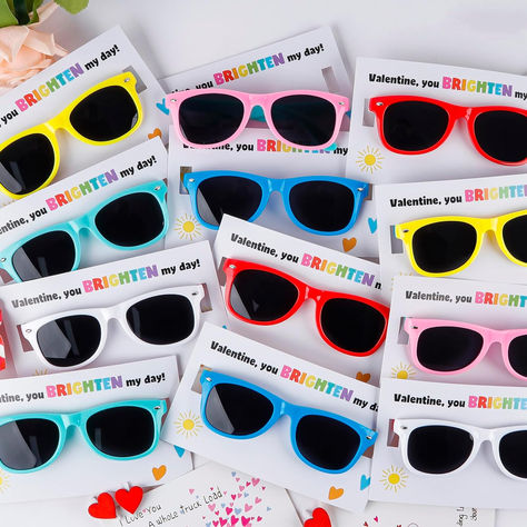 Valentines Day Gifts for Kids- 12 Pack Valentines Cards with Sunglasses-Valentine Sunglasses Favor for Boys Girl , Valentine Exchange Gifts, Valentine School Classroom Party Supplies #earnscommissions Boys Valentine Card Ideas, Sunny D Valentines, Sunglasses Valentines Ideas, Valentine Sunglasses, Sunglass Valentines For Kids, Valentine’s Day Favors For Kids, Valentines For Boys To Give At School, Boy Valentines Ideas For School, Sunglasses Valentine Printable Free