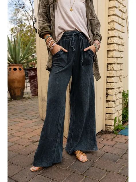 Wholesale Relaxing Robin Wide Leg Pant - New Navy for your store - Faire Boho Mom, Three Bird Nest, Boho Style Outfits, Cute Pants, Wide Leg Pant, Bird Nest, Bohemian Clothes, Mom Outfits, Mom Style