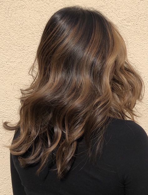 Asian Brown Hair Highlights, Brunette Hair Color With Highlights Short, Before After Highlights, Summer Burnett Balayage, Hazel Balayage, Highlights Brown Hair Blonde Honey Caramel, Bronde Balayage Brunettes Dark Brown, Sun Kissed Highlights Brunette, Minimal Highlights Hair Brunettes