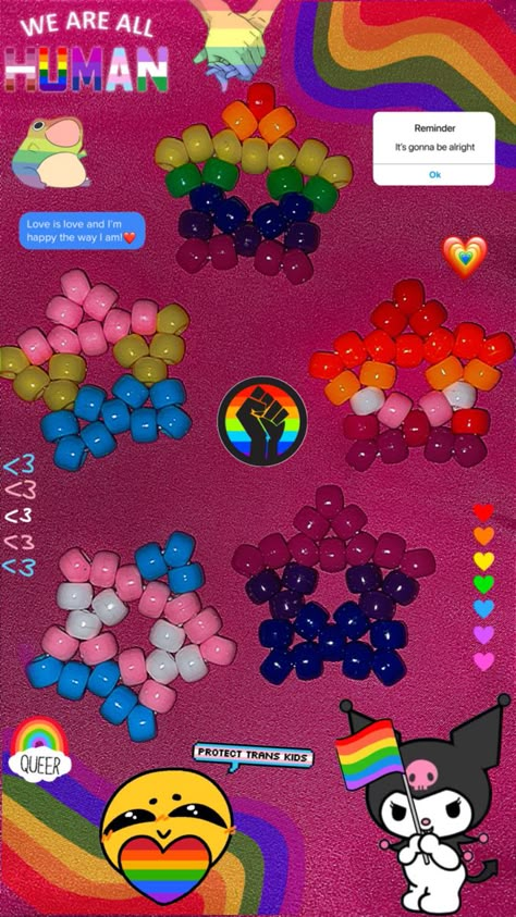 How To Make Kandi Star Glove, Pride Kandi Stars, Pony Bead Star Patterns, Kandi Worm On A String Tutorial, How To Make Kandi Star, Kandi Star Cuff Tutorial, How To Make A Kandi Star, Kandi Heart Tutorial, Kandi Star Ideas