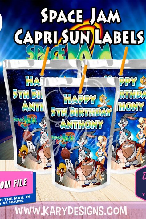 Space Jam capri sun label, Space Jam capri sun, Space Jam juice label, Space Jam juice pouch label, Space Jam caprisun label, Space Jam party decor, Space Jam party printable, Space Jam party favors, Space Jam printables, Space Jam digital files, Space Jam imprimible, Space Jam kit imprimible, Space Jam party supplies Jam Party Favors, Space Jam Party, Juice Label, Sun Space, Juice Pouch, Capri Sun, Party Printable, Space Jam, 5th Birthday