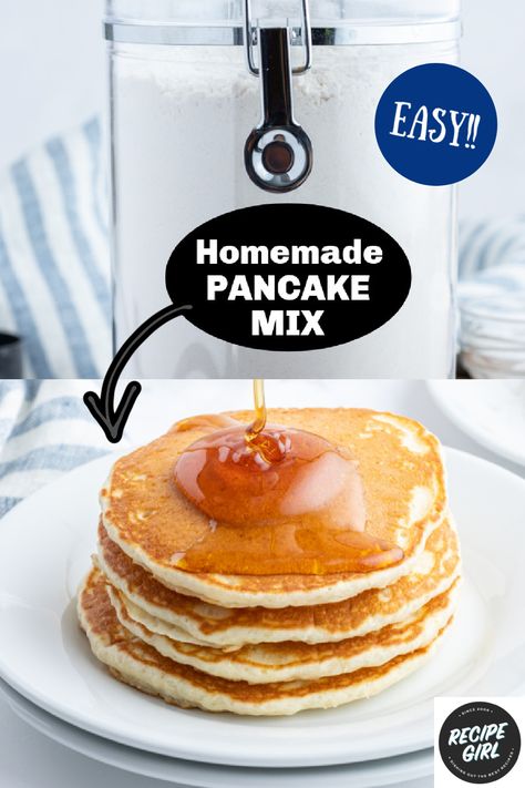 Diy Pancake Mix Easy, Diy Pancake Mix, Homemade Pancake Mix Recipe, Pancake Mix Recipe, Homemade Pancake Mix, Freeze Pancakes, Pancakes For Breakfast, Viral Recipes, Delicious Pancakes