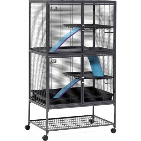 MidWest Deluxe Critter Nation Double Unit Small Animal Cage - Walmart.com Critter Nation Cage, Diy Rabbit Cage, Chinchilla Cage, Airline Pet Carrier, Ferret Cage, Animal Cage, Rat Cage, Indoor Rabbit, Hamster Cages