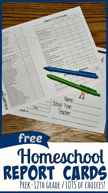 FREE Printable Homeschool Report Cards - K-12th grade with LOTS of options! These records sheets are perfect for keep homeschooling records, accessing progress, keepsake, college prep, teaching kids how to deal with constructive criticism. #homeschool #homeschooling Homeschool Report Card Template, Homeschool Report Card, Homeschool Portfolio, 123 Homeschool 4 Me, Movie 43, Free Homeschool Curriculum, Free Homeschool Printables, Report Cards, Report Card Template