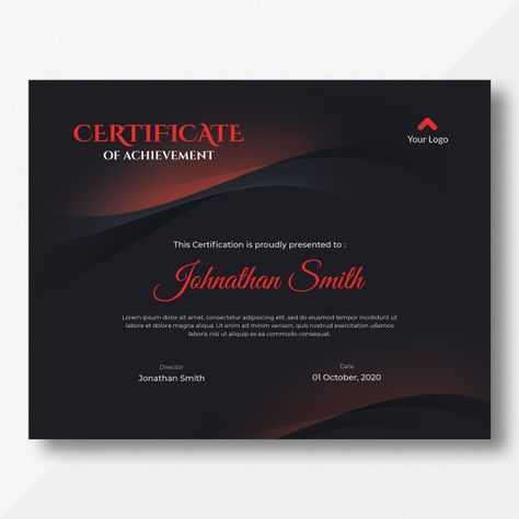 Dark red and black waves certificate template | Premium Psd #Freepik #psd #certificate #design #template #red Creative Certificate Design Ideas, Certificate Design Inspiration, Black Certificate, Polygon Pattern, Black Waves, Dark Purple Background, Award Template, Old Paper Background, Certificate Design Template