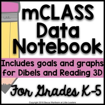 mCLASS Data Notebook for Reading 3D and Dibels (Grades K-5) Classroom Hand Signals, Conference Reminder, Steam Challenges, Data Notebooks, Goal Journal, Affirmations For Kids, Holidays Around The World, School Grades, Learning To Read