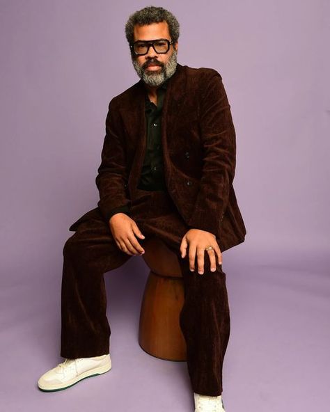 Todd Snyder on Instagram: "We love @jordanpeele ... especially in TS suiting. Styled by @chrishoran20 - - - - - - - - - Pic 1: Critics Choice Association Celebration of Latino Cinema & Television, 📸 Vivienne Killilea Pic 2: @latenightseth , 📸 @lloydbishop" Worst Trends, Fashion Essay, Scruffy Beard, Jordan Peele, Purple Suits, Minimalist Shirts, Plain White Tee, Black Tux, Sketch Comedy