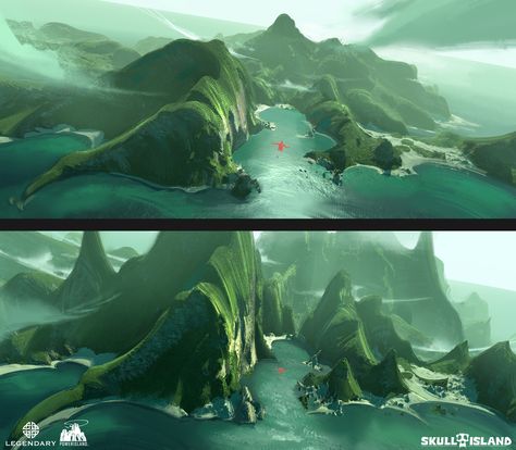 ArtStation - Skull Island - Exploration Map Elements, Skull Island, Vis Dev, Movie Shots, Fun At Work, Have Some Fun, Concept Art, Map, Frame