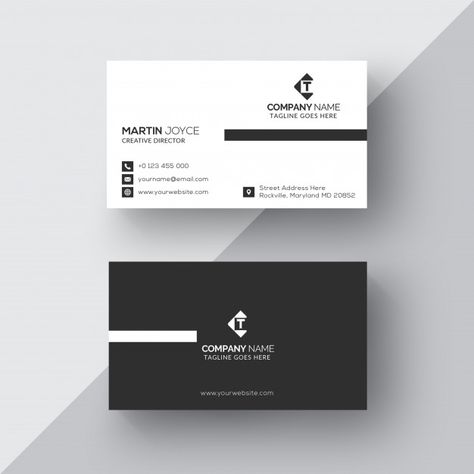 Corporate Modern Black and White Business Card Template Black White Business Card, Business Card Black And White, Namecard Design Business, Black And White Business Cards, Business Card Design Minimalist, Business Cards Layout, Double Sided Business Cards, Graphic Design Business Card, Premium Business Cards