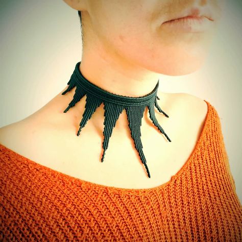 Macrame Choker Necklace, Choker Necklace Handmade, Macrame Choker, Collar Macrame, Diy Choker, Gothic Choker, Boho Style Necklaces, Handmade Chokers, Choker Designs