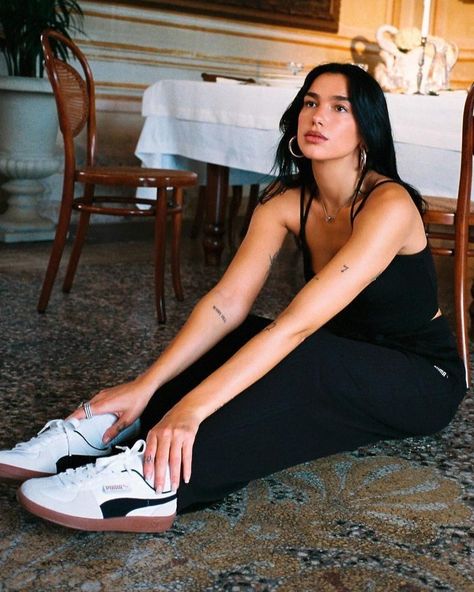 If you're ready to move on from Sambas this season, we've rounded up the coolest trainer trends to know about, including our new hero shoe, the Puma Palermo. Head to the link in bio for all the details. Images via: @lisafolawiyo @dualipa @simplicityxstyle Puma Shoes Women Outfit, Puma Sneakers Womens Outfit, Puma Outfit Women, Puma Shoes Outfit, Puma Shoes Women, Puma Palermo, Puma Outfit, Trainers Outfit, Photoshoot Concept