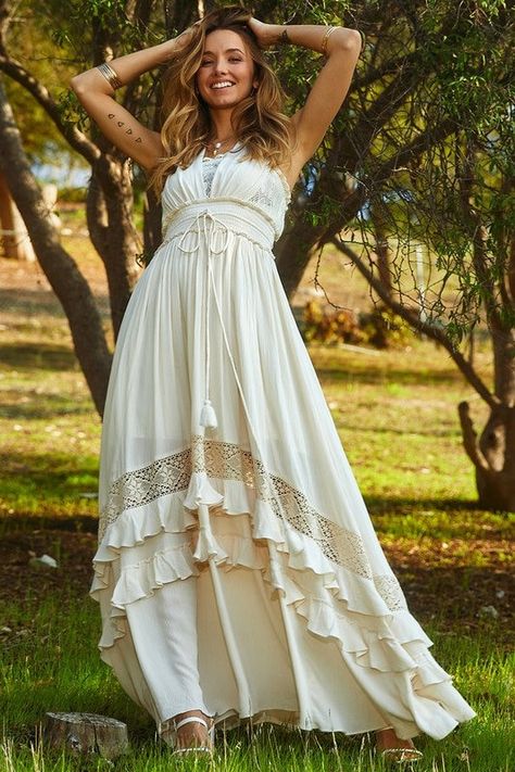 Boho Long Dress, Bohemian Lace Dress, Athena Dresses, Photoshoot Summer, Bohemian Summer Dresses, Charlotte Dress, Boho Dresses Long, Shower Dresses, Lace Dress Long