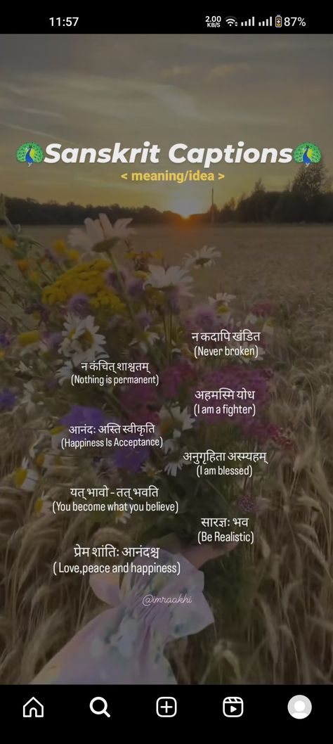 Insta Bio Ideas Sanatan, Rangpanchami Caption, Janmastami Caption For Instagram, Krishna Love Captions, Sanskrit One Word Quotes, Motivational Sanskrit Quotes, Sanatan Insta Bio, Instagram Bio Ideas In Sanskrit, Shivratri Caption In Hindi