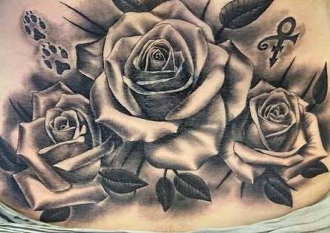 Back tattoo of roses Lower Back Rose Tattoos For Women, Rose Tattoos For Women, Chicano Art Tattoos, Lower Back Tattoos, Chicano Art, Rose Tattoos, Back Tattoo, Skull Tattoo, Flower Tattoo