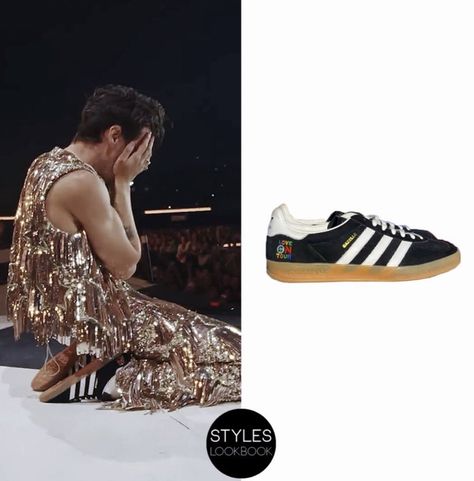 Harry Styles Gazelle, Harry Styles Adidas, 2023 Logo, Reggio Emilia, Adidas Gazelle Sneaker, Adidas Gazelle, Love On Tour, Fashion Lookbook, Louis Tomlinson