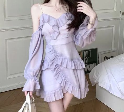 Sweet Party, Party Mini Dress, Ruffles Fashion, Kawaii Dress, Mini Dresses For Women, Fairy Dress, Sweet Dress, Flowing Maxi Dress, Glamorous Evening Gowns