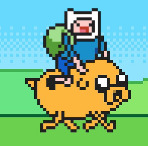 Pixel Adventure Time, Adventure Time Widget, Minecraft Adventure Time, Adventure Time Pixel Art, Piskel Art, Time Icon, Time Cartoon, Pixel Art Templates, Pixel Art Grid