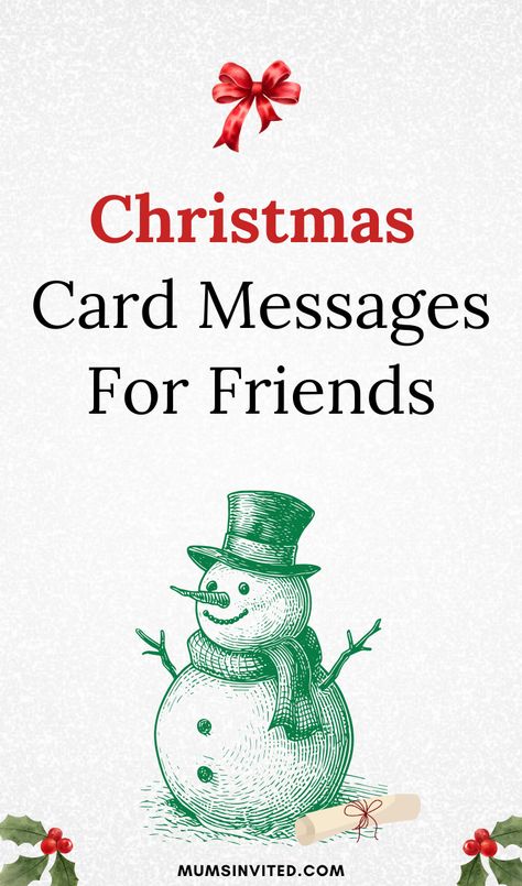 Make your 2024 Christmas cards stand out with heartfelt quotes for friends! Whether funny, sweet, or short, these merry messages bring a touch of joy to family, besties, and group celebrations. Perfect for adding a nice note that creates lasting memories, quotes making every Christmas card a keepsake for the season.Say 'Merry Christmas' with thoughtful words that bring smiles and holiday cheer to everyone on your Christmas card list. Merry Christmas quotes greeting card Holidays Greetings Messages, Merry Christmas Everyone Quotes, Greeting Card Sayings Messages, Merry Christmas Notes To Friends, Christmas Card Notes Friends, Christmas Card Inside Ideas, Christmas Reflections For Meetings, Merry Christmas Cards Messages, Christmas Card Greetings Messages Family