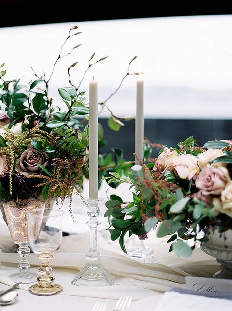 Moody, Spring Romance Inspiration SHoot Taper Candle Centerpiece, Yummi Candles, Ethereal Romantic, Black Lace Wedding, Reception Table Settings, Riverside Weddings, Como Wedding, Lake Como Wedding, Tuscan Wedding