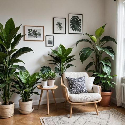 (3) Facebook Plant Corner Living Room, Corner Living Room, Plant Corner, The Beauty Of Nature, Green Home, Nature Indoors, Simple House, Fan Page, Furniture Ideas