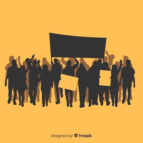 Revolution Poster, Oppressed People, People Crowd, Protest Posters, Pop Art Women, Silhouette People, Floral Border Design, Couple Illustration, Poster Background Design