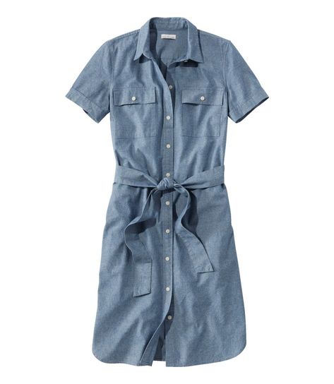 Women's Dresses and Skirts | Clothing at L.L.Bean Tencel Dress, Knit Summer Dress, Womens Skorts, Ankle Pants Women, Chambray Shirt Dress, Seersucker Dress, Chambray Dress, Poplin Dress, Shirt Dress Style