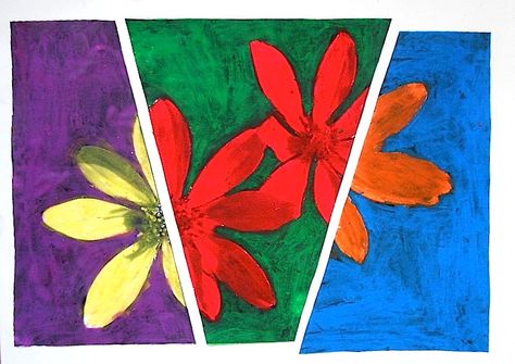 Complementary Painting Ideas, Complementary Painting, Color Art Lessons, Colorful Art Projects, Contrast Art, Color Theory Art, Split Complementary, Painting Ideas Easy, Flowers Simple