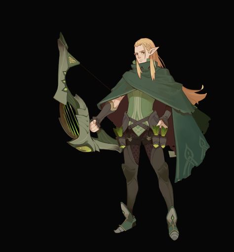 ArtStation - Elf Archer, Ye Yan Archer Art Male, Elf Archer, Elf Cartoon, Archer Characters, Male Elf, Pathfinder Character, Fantasy Heroes, Wood Elf, Art Area