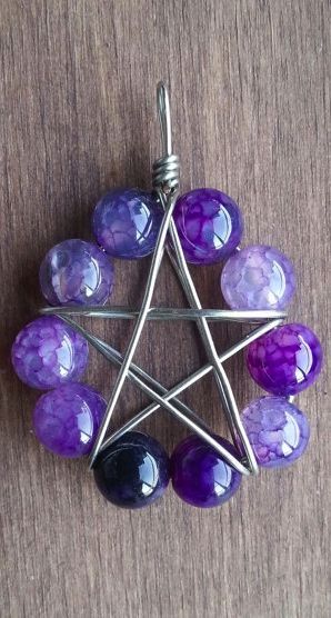 Pin on º☆ Magickal Destiny ☆º Witchy Things To Make And Sell, Wiccan Crafts, Pagan Crafts, Wire Wrap Jewelry Designs, Pentagram Pendant, Witch Diy, Bijoux Fil Aluminium, Witchy Crafts, Wiccan Jewelry